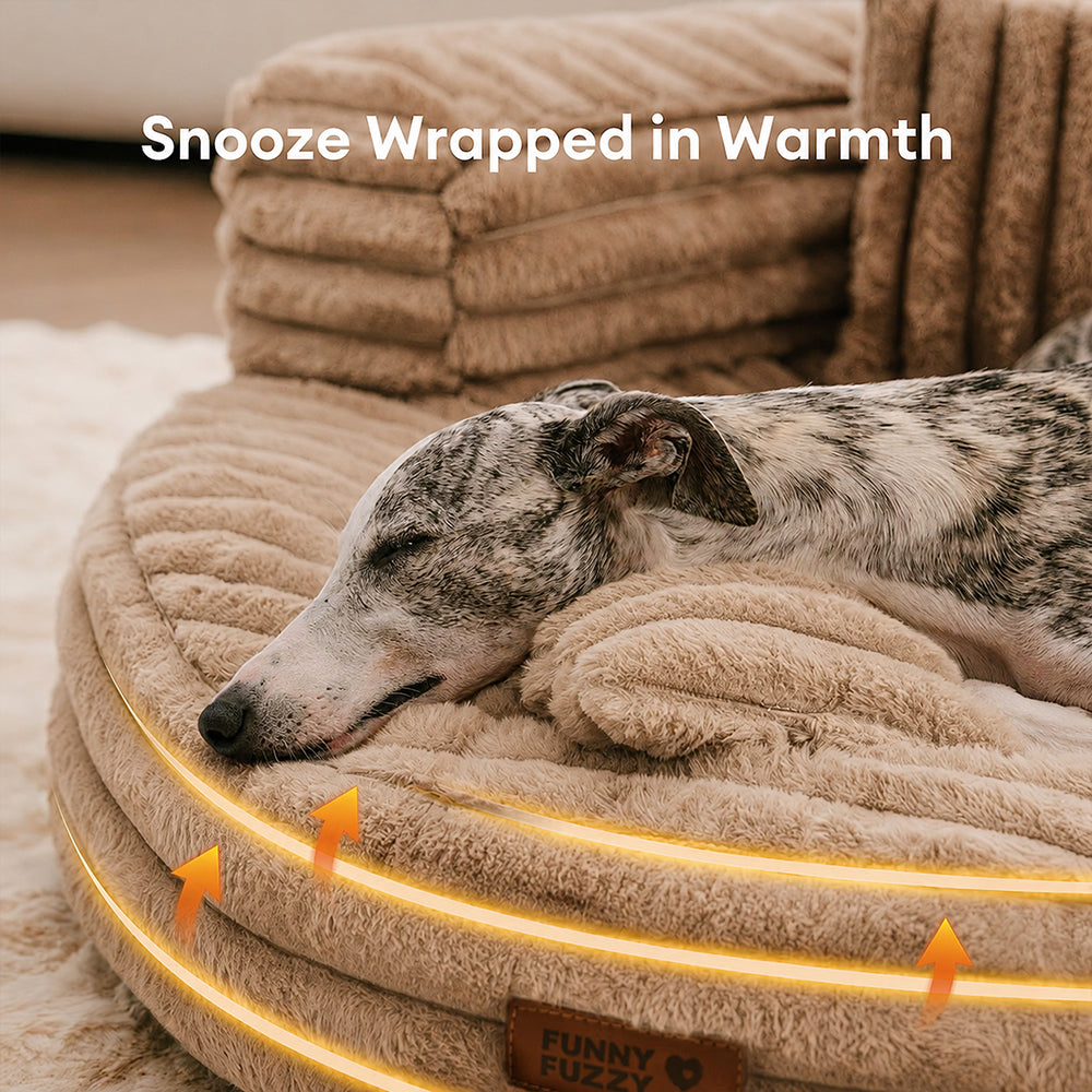 Ultra-Soft Orthopedic Donut Dog Bed with Removable Pillows