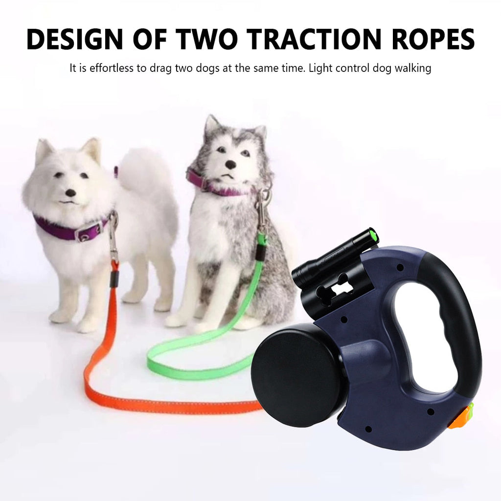 Retractable Dog Leash in use
