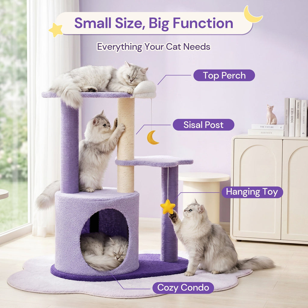 Moonlight Cottage Cat Tree - Features Overview