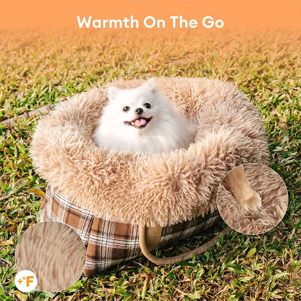 All-Season Pet Carrier Sleeping Bag - plaid detail