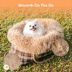 All-Season Pet Carrier Sleeping Bag - plaid detail