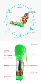3-in-1 pet water bottle disassembled