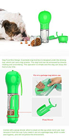 Portable pet water bottle in use
