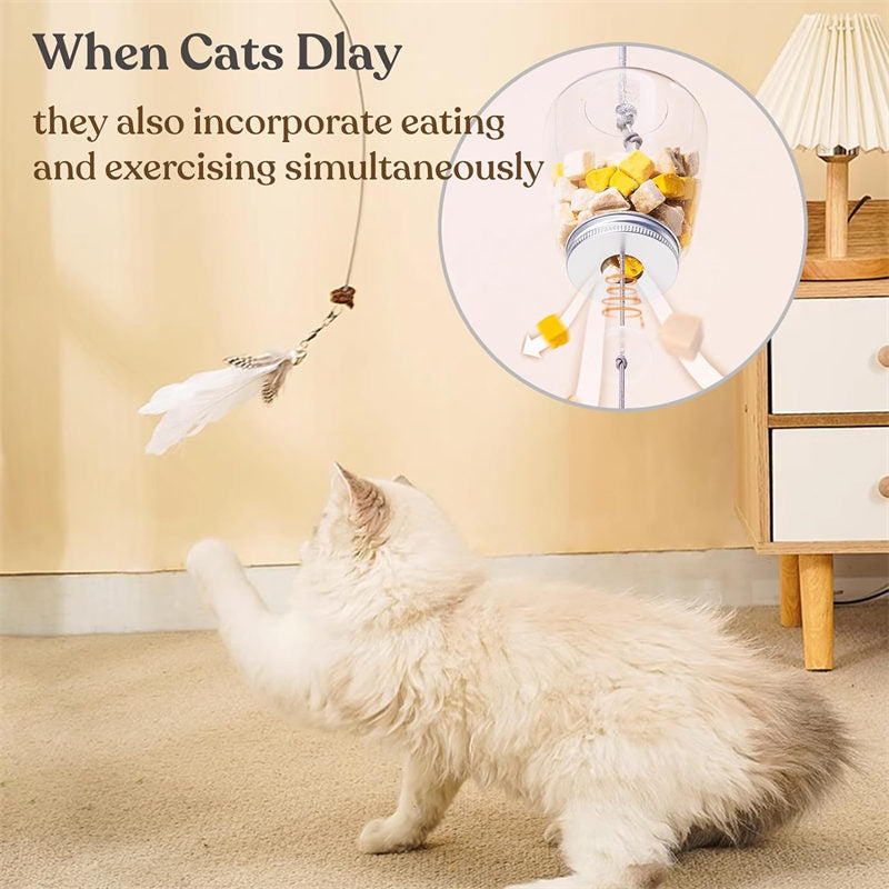 Hanging Cat Treat Dispenser Interactive