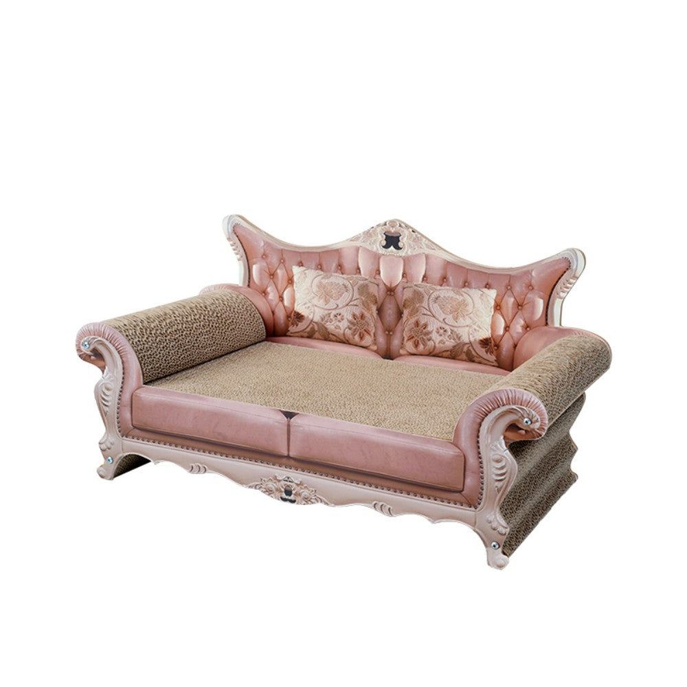 Victorian Style Cat Scratcher Couch — Pink Tufted Lounge