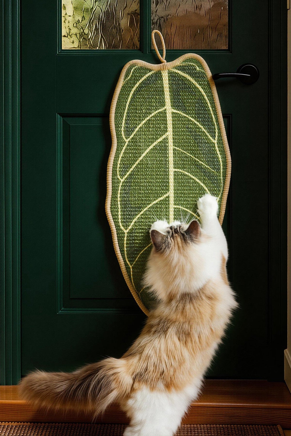 Leaf Shaped Natural Sisal Cat Scratching Mat
