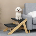 Foldable Dog Stairs - with dog
