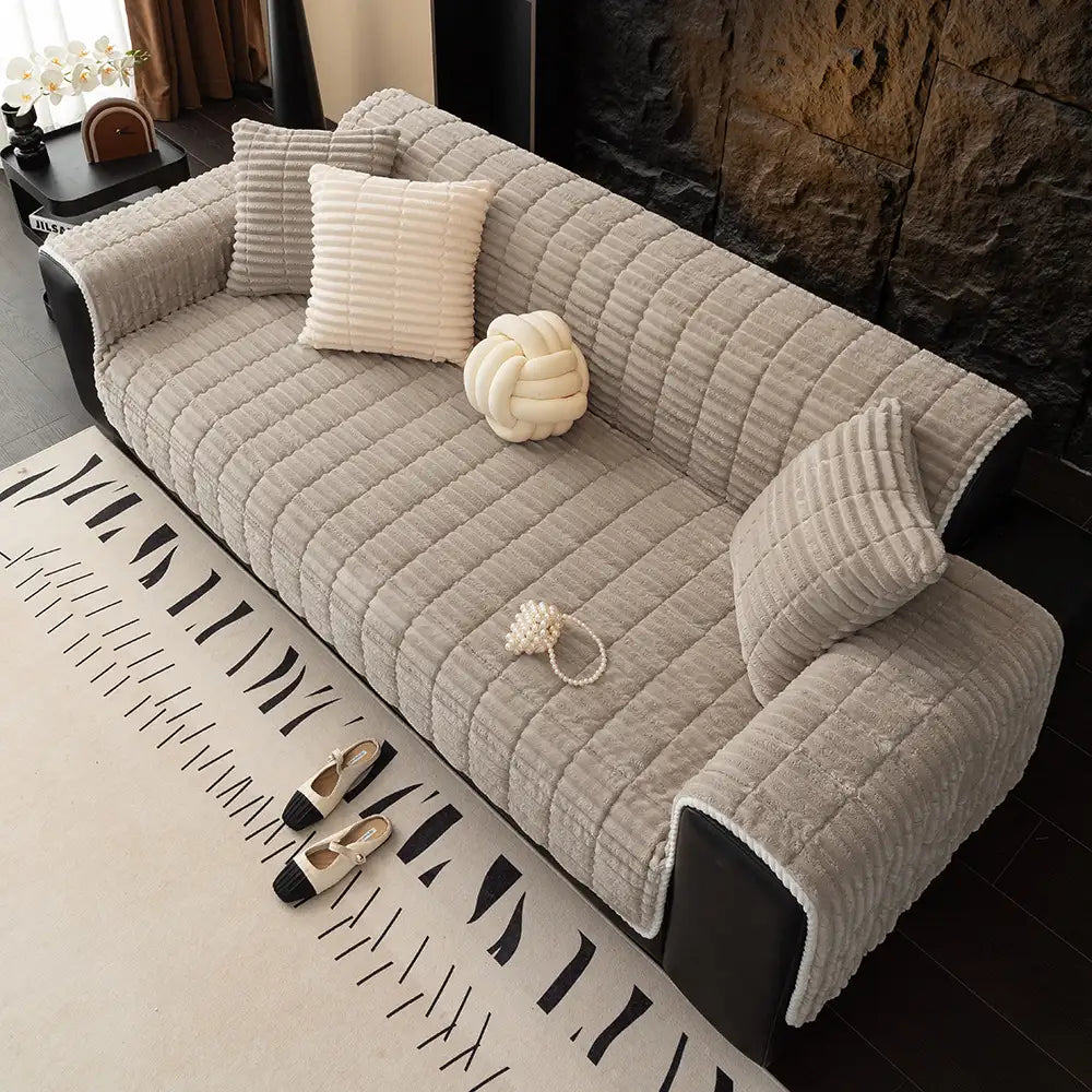 Non-Slip Flannel Sofa Protection Cover for Pet Owners