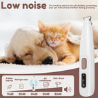 Dog paw grooming with LED trimmer