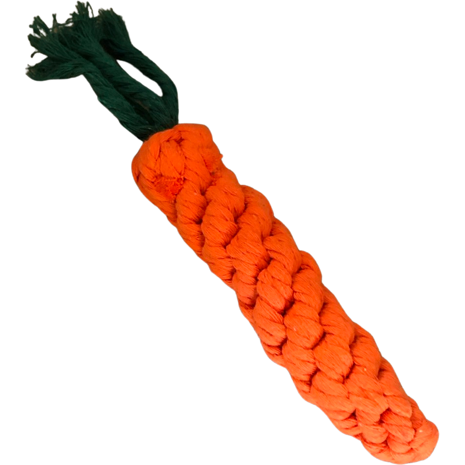 Carrot Rope Chew Toy closeup