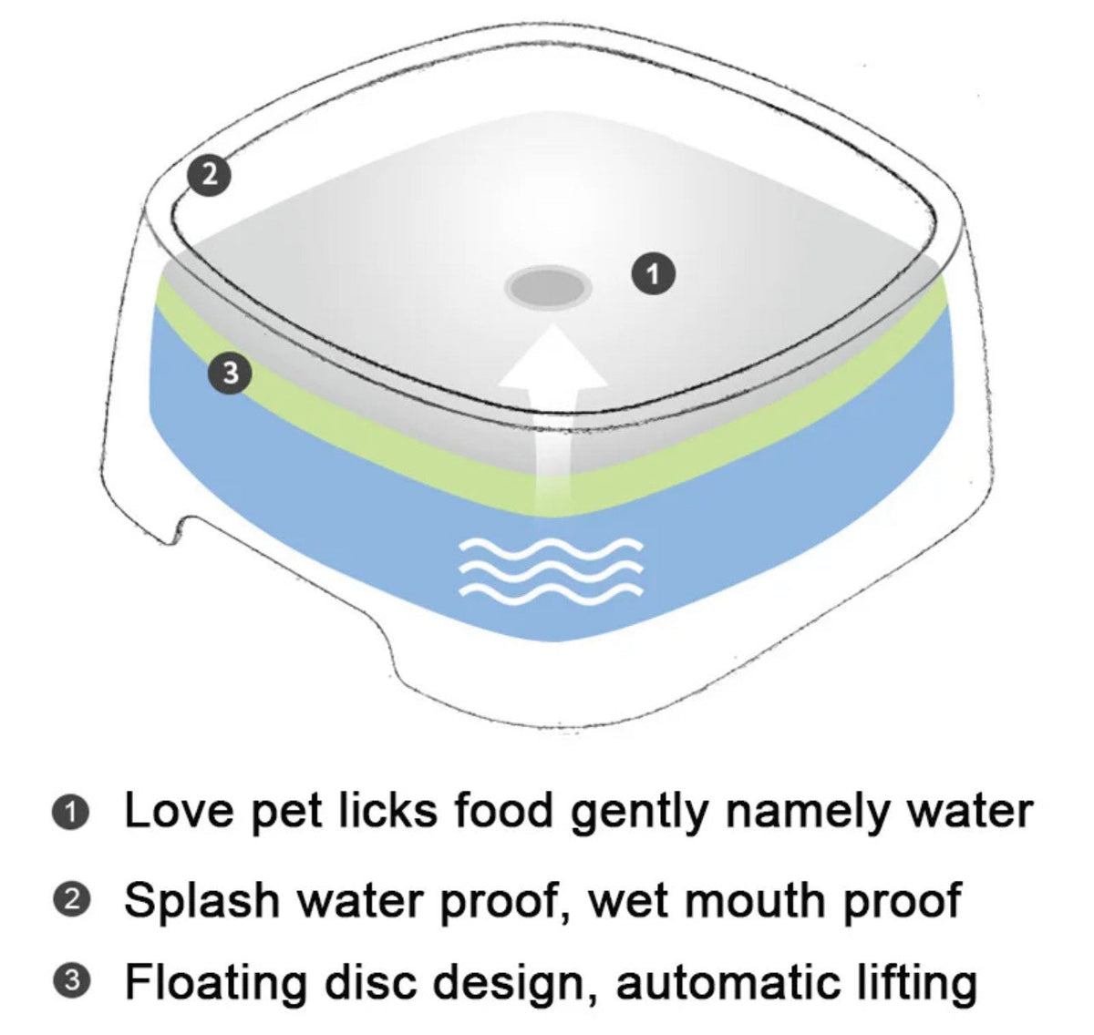Floating Water Bowl with dog