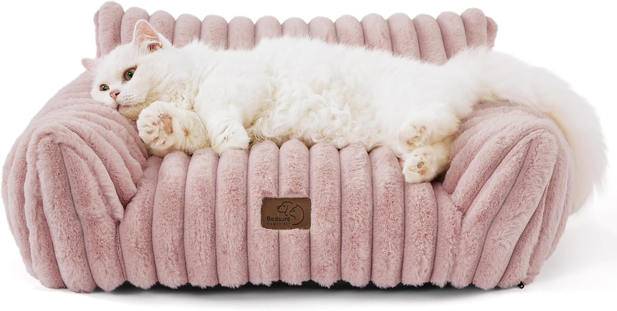 Plush Pet Sofa Bed - Pink