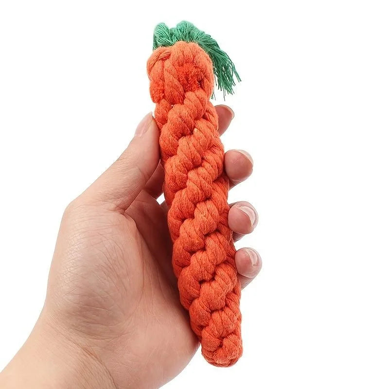 Anti-Anxiety Carrot Knot Rope Chew Toy for Dogs