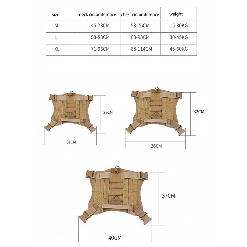 Tactical Dog Harness Side View