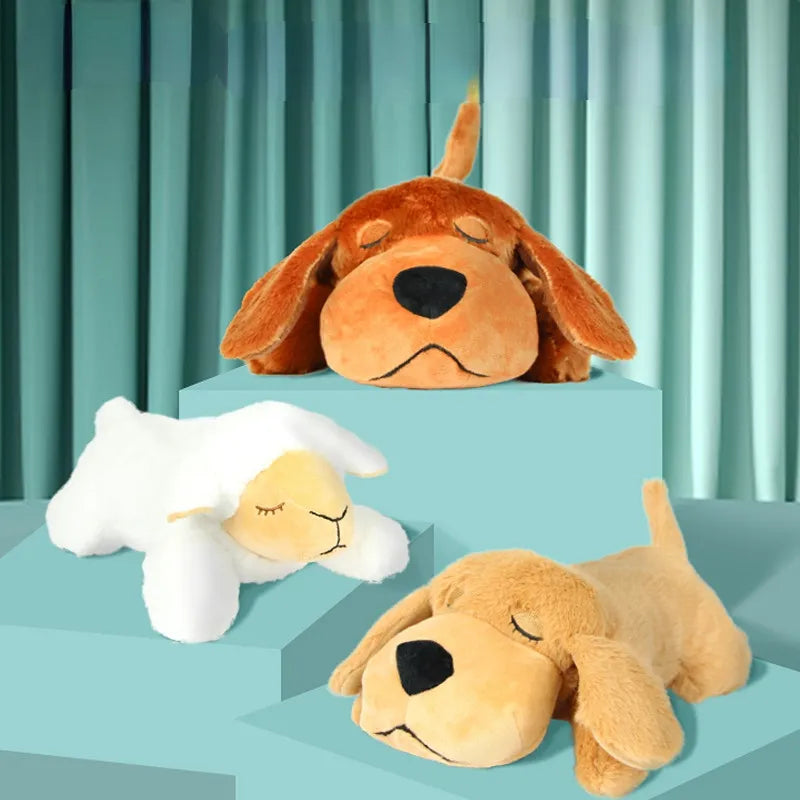 Calming Heartbeat Puppy Plush Toy with puppy