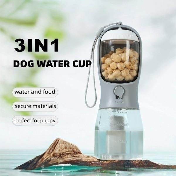 3-in-1 Portable Pet Water Bottle front