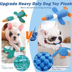 Goose Toy with dog playing