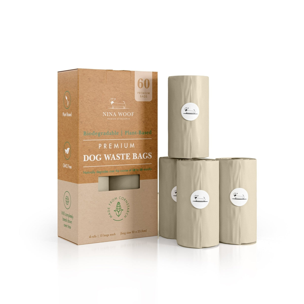 Biodegradable Compostable Dog Waste Bags Eco-Friendly