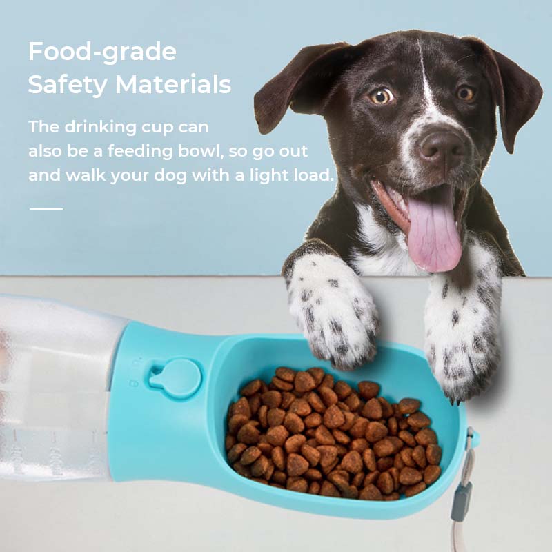 3-in-1 Dog Walking Water Bottle - in use