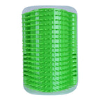Green cat self-grooming corner brush