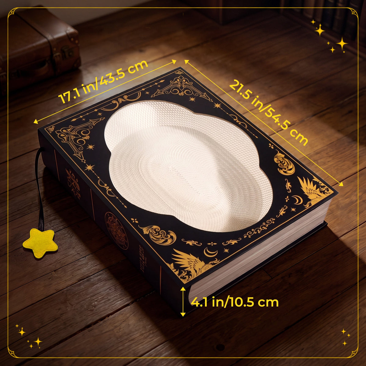 Midnight Grimoire Cat Scratcher — Gothic Book Design
