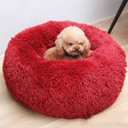 Premium Fluffy Round Cat Bed with cat