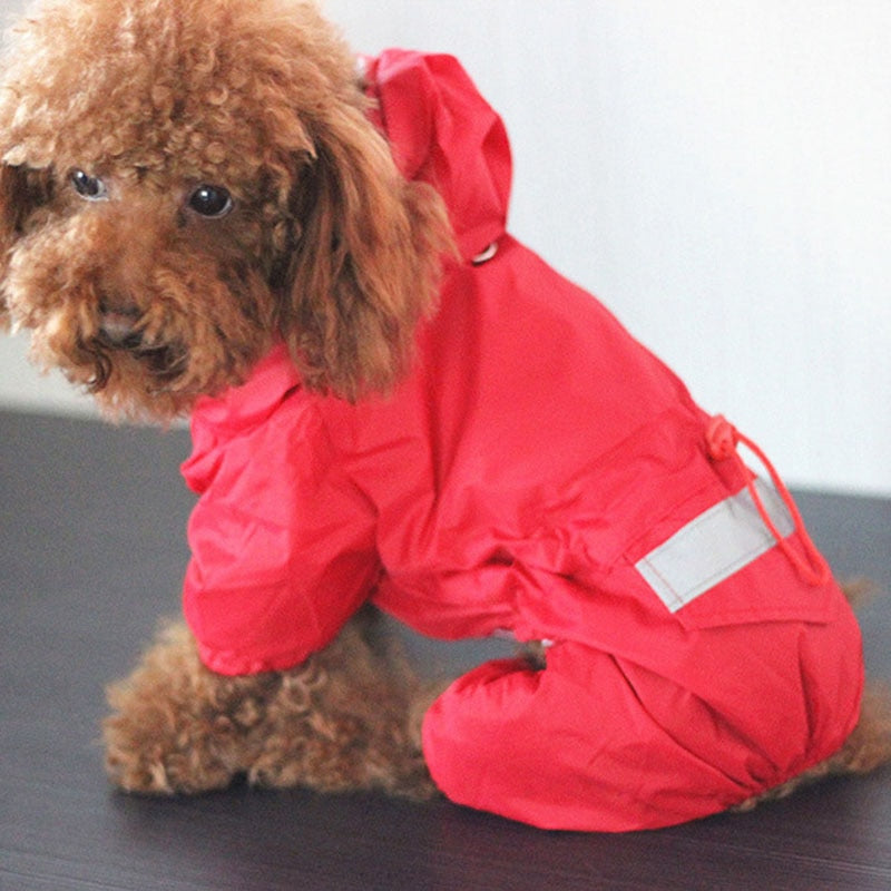 Packable Waterproof Dog Raincoat front view