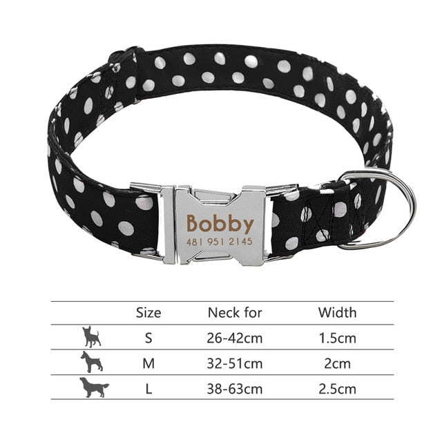 Personalized Dog Collar Multiple Colors