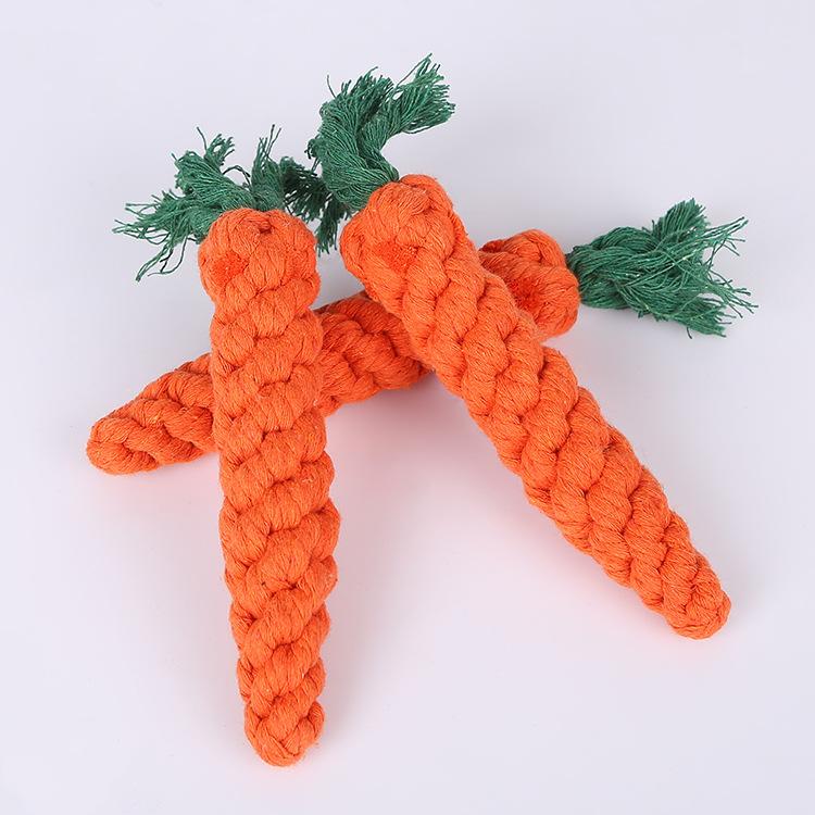 Anti-Anxiety Carrot Rope Toy detail