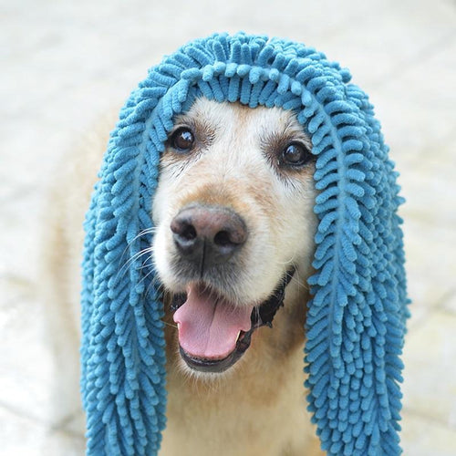 Quick-Dry Chenille Pet Towel front view
