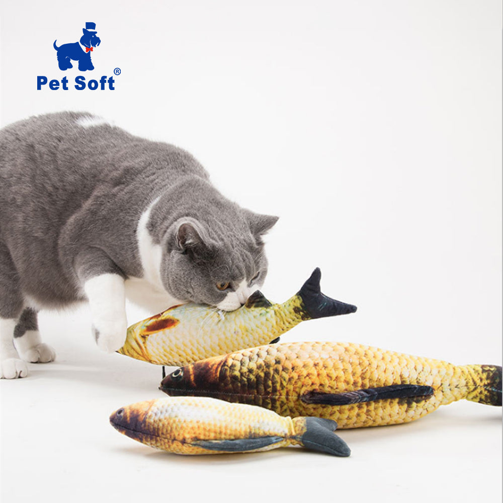 Catnip Fish Kicker Toy carp shape