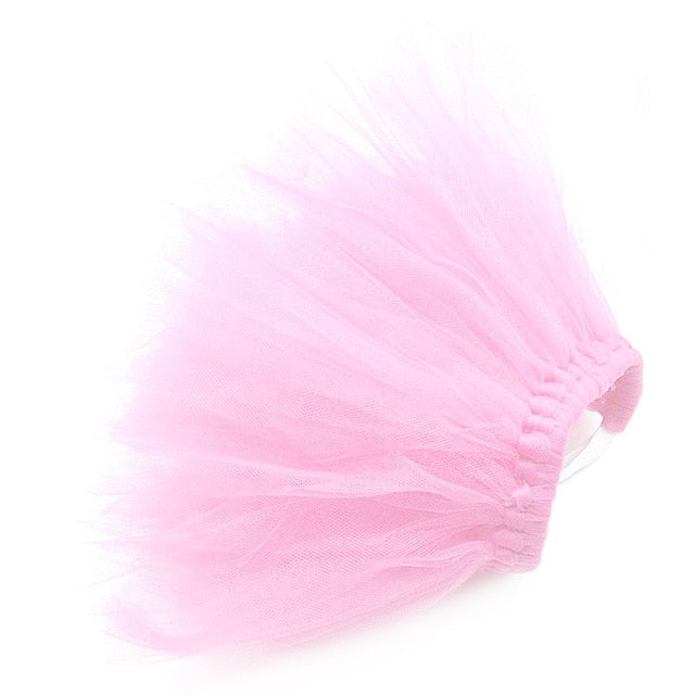 Dog wearing tutu dress