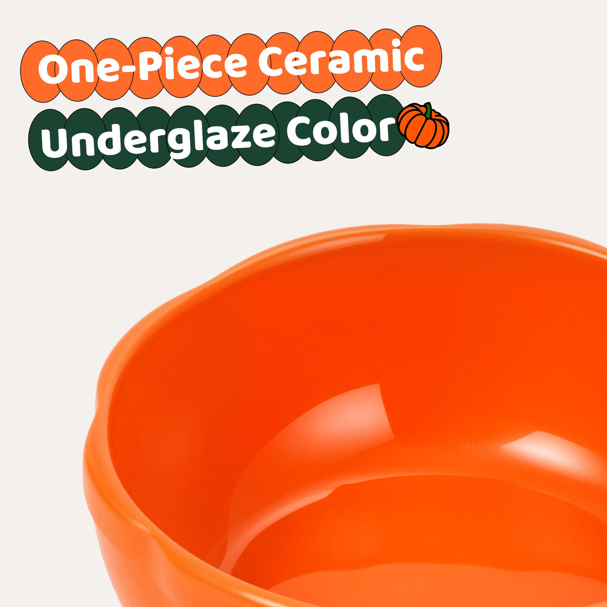 Pumpkin Cat Bowl - Ceramic Quality