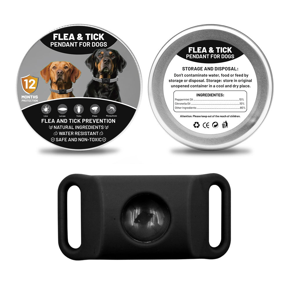 Plant-Based Flea and Tick Repellent Pendant for Dogs