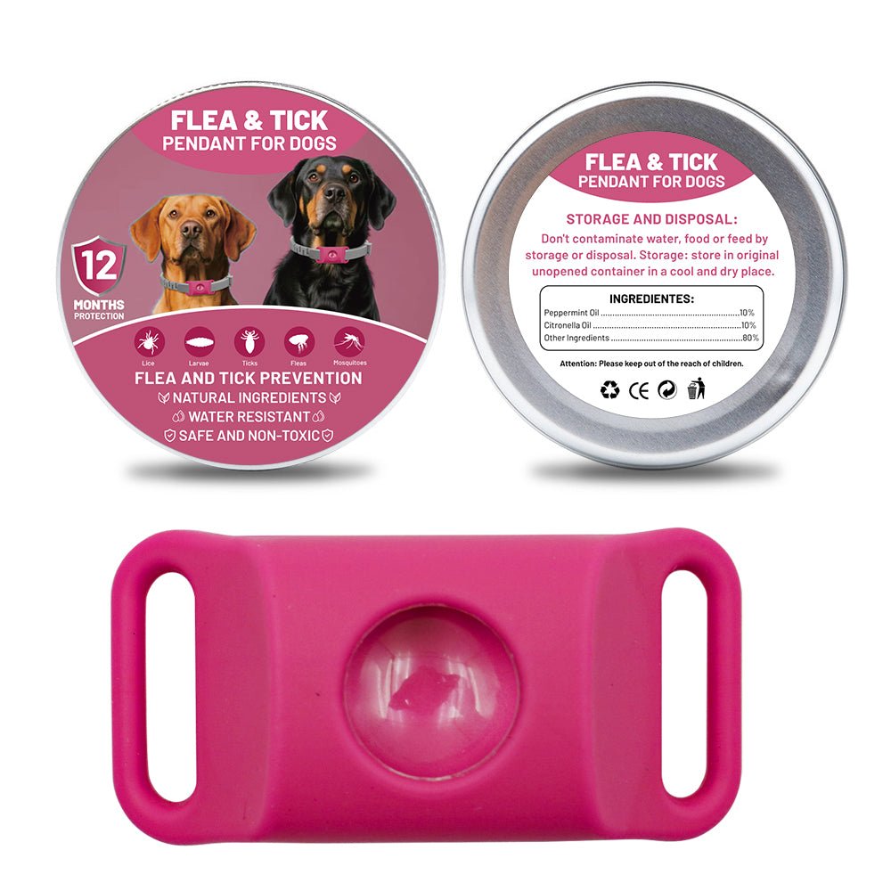 Plant-Based Flea and Tick Repellent Pendant for Dogs