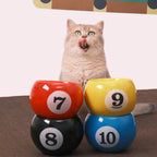 Billiard ceramic cat bowl elevated design