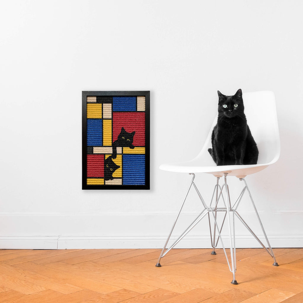 Abstract Painting Cat Scratcher - Meow-drian Design
