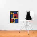 Abstract Painting Cat Scratcher - Meow-drian Design