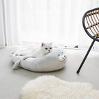 Plush Seal Pet Bed — Soft Lounge for Cats and Small Dogs