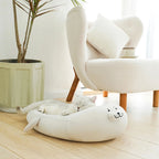 Plush Seal Pet Bed — Soft Lounge for Cats and Small Dogs